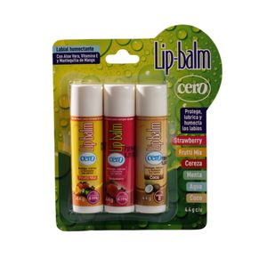 LABIAL CERO LIP BALM SABORES BLISTER X 3 UND