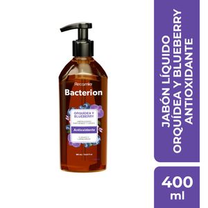 JABON LIQUIDO BACTERION ORQUIDEA Y BLUEBERRY FRASCO 400 ML