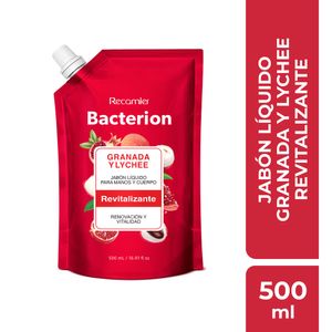 JABON LIQUIDO BACTERION GRANADA Y LYCHE REFILL DOYPACK 500 ML