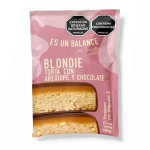 ES UN BALANCE BLONDIE TORTA BLONDIE AREQUIPE Y CHOCOLATE BOLSA 60 G